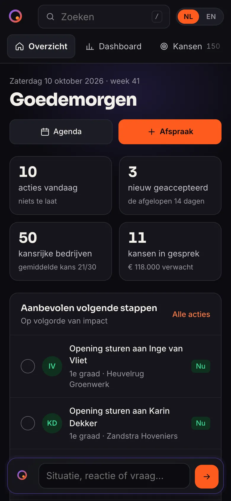 NovAI op de telefoon: de acties van vandaag
